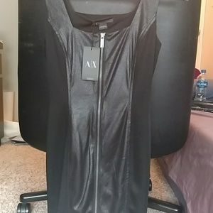Armani Exchange front zipper bodicon dress